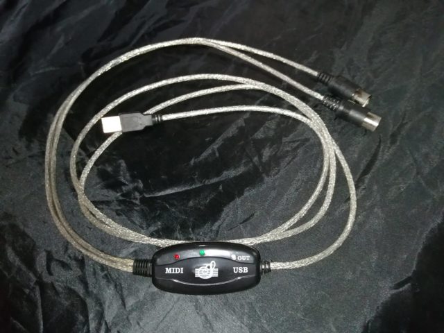 中華製の激安USB-MIDIケーブル（ただし動作不良）